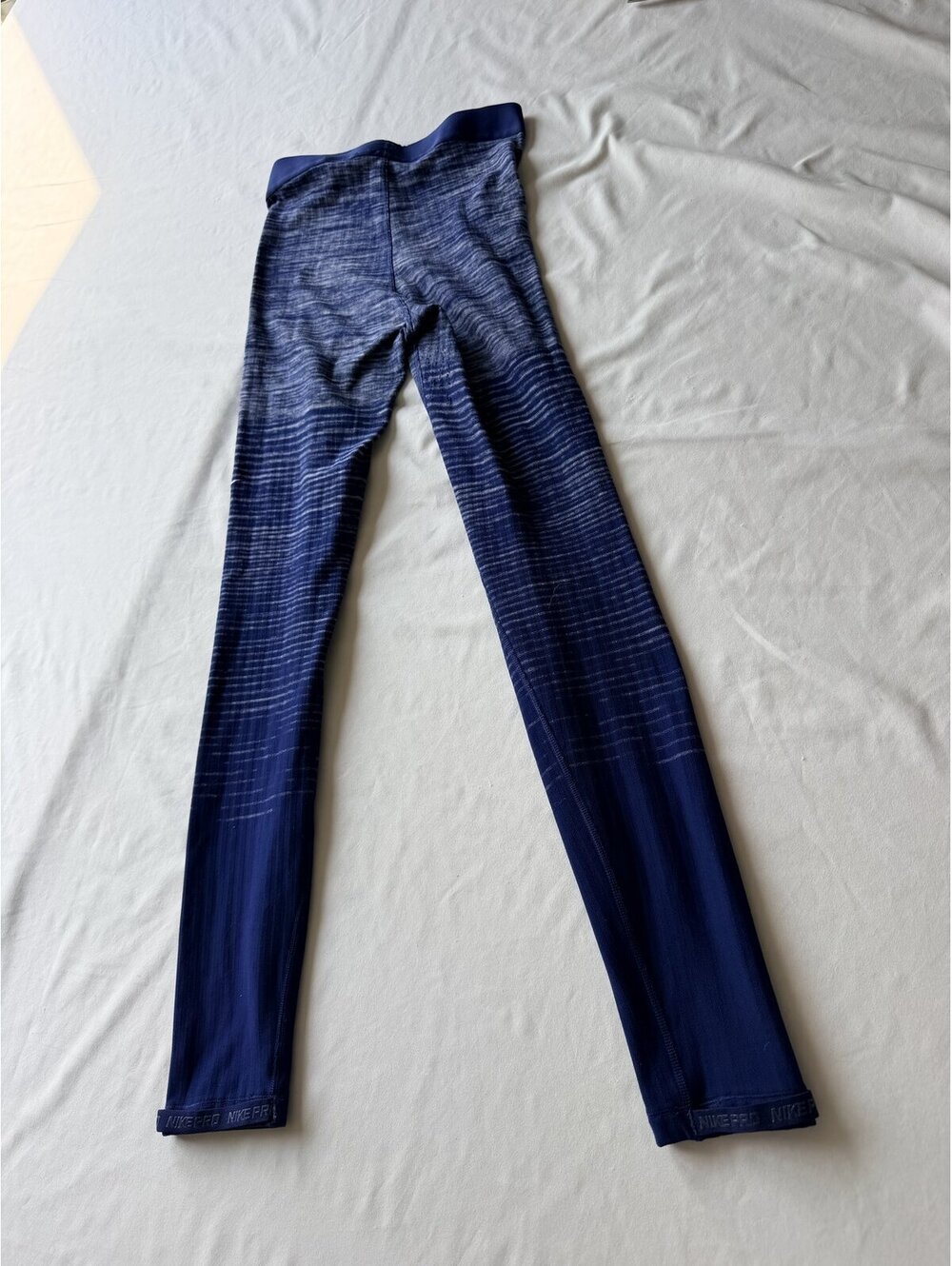 Nike Pro Hyperwarm Fleece Lined Training Tights Navy Size M
